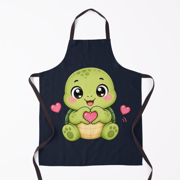 Aperçu de l'œuvre Cute Kawaii Turtle Making Heart créée et vendue par Seculinator.