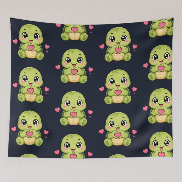 Item preview, Cute Kawaii Turtle Making Heart designed and sold by Seculinator.