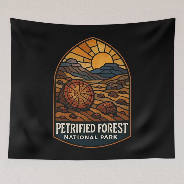 Item preview, Petrified Forest National Park Arizona Stained Glass Art designed and sold by TomFrontierArt.