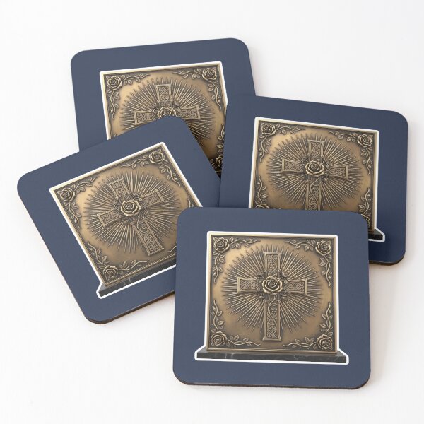 Artikelvorschau, Rose und Kreuz aus Bronze entworfen und verkauft von FASAventuras.