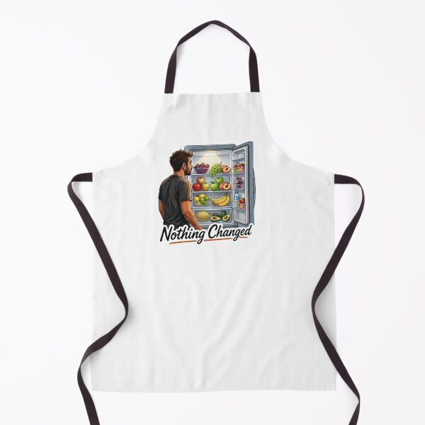 Item preview, Nothing Changed Funny Man Looking into Full Fridge Illustration designed and sold by Northern Glow Art.
