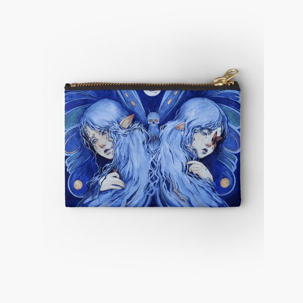 Item preview, Twin Fairy Butterfly Skull Moon Blue designed and sold by Hommatewel.