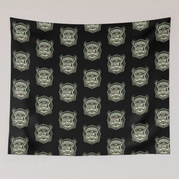 Item preview, Raised To Hunt Vintage Deer Antler Wilderness Badge designed and sold by PACS0011.