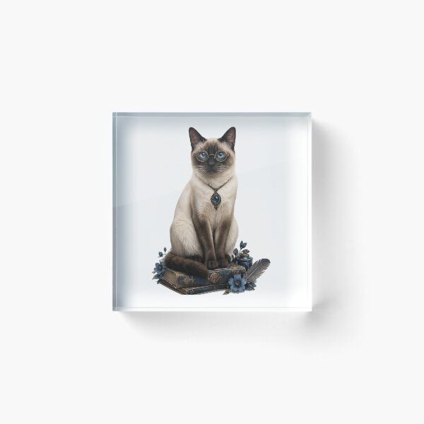 Item preview, Siamese Cat With Glasses designed and sold by VelarisMoon.