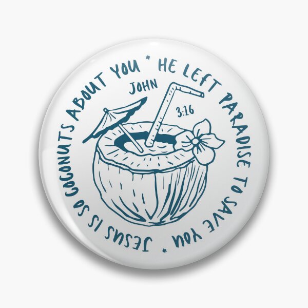 Item preview, Coconuts Jesus Loves and Saves John 3:16 Tropical Beach Summer Paradise designed and sold by Forevermore.