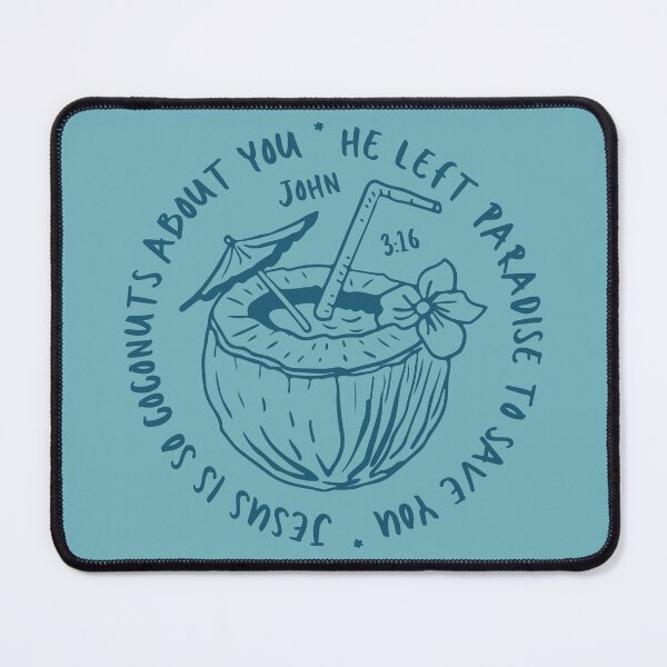 Item preview, Coconuts Jesus Loves and Saves John 3:16 Tropical Beach Summer Paradise designed and sold by Forevermore.