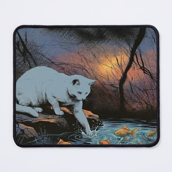 Item preview, cat and goldfish designed and sold by Iacho.