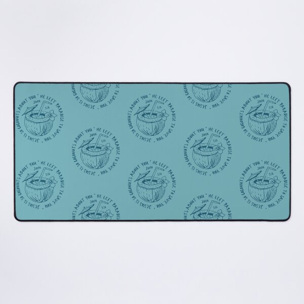 Item preview, Coconuts Jesus Loves and Saves John 3:16 Tropical Beach Summer Paradise designed and sold by Forevermore.
