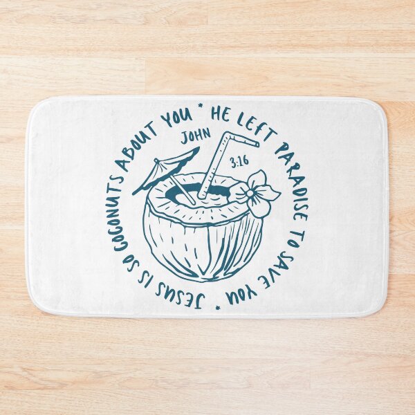 Item preview, Coconuts Jesus Loves and Saves John 3:16 Tropical Beach Summer Paradise designed and sold by Forevermore.