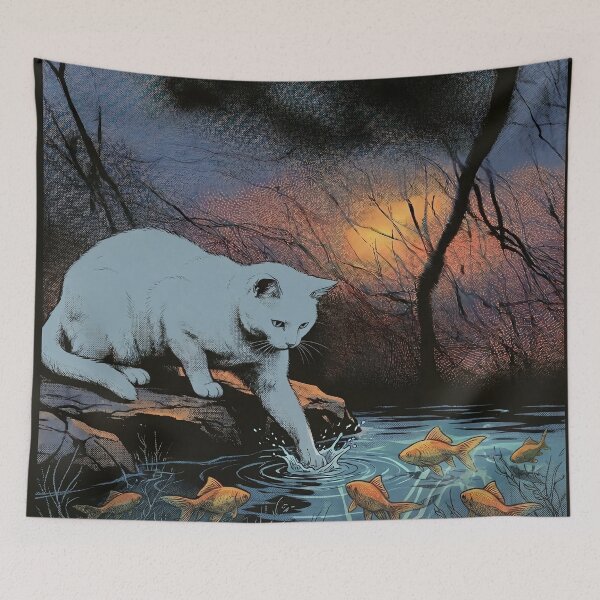 Item preview, cat and goldfish designed and sold by Iacho.
