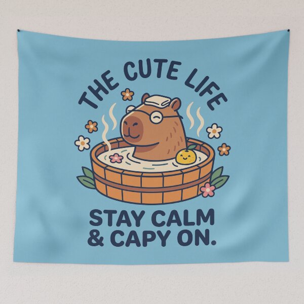 Item preview, Stay Calm & Capy On designed and sold by Amir Faysal.
