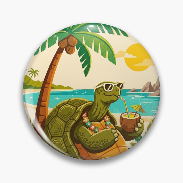 Item preview, Funny Vintage Seychelles Giant Tortoise Beach designed and sold by DuckOddity.