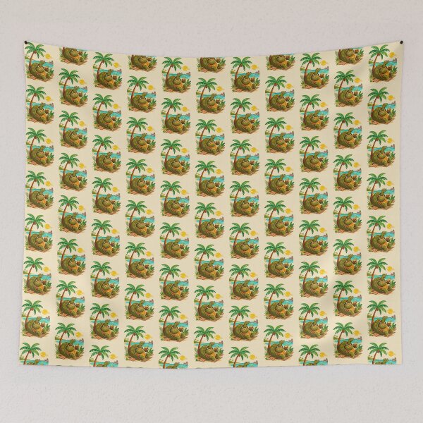 Item preview, Funny Vintage Seychelles Giant Tortoise Beach designed and sold by DuckOddity.