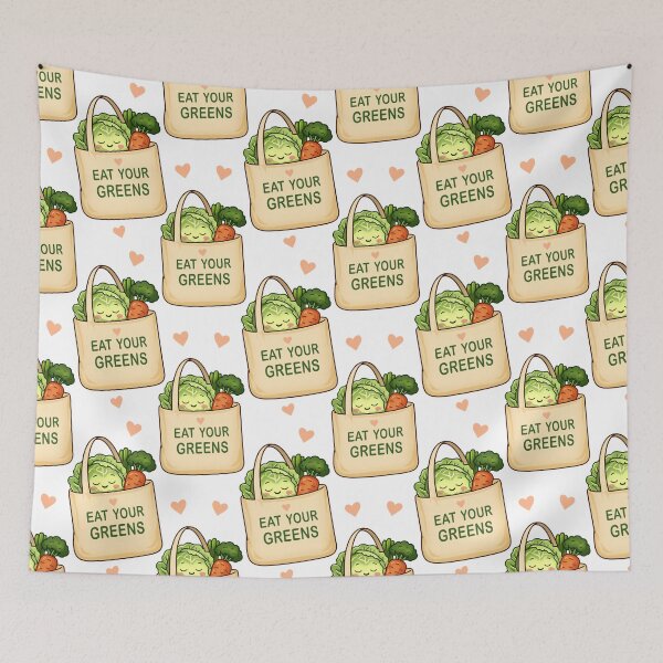 Item preview, Eat Your Greens Cute Veggie Bag designed and sold by tviyluv.