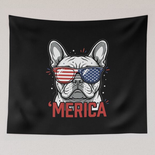 Item preview, French Bulldog 'Merica American Patriot Dog Lover Fourth Of July designed and sold by SofenArt.