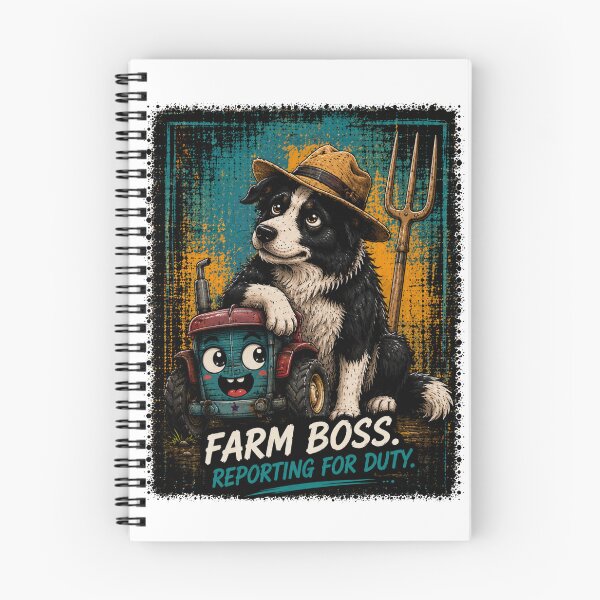 Item preview, Farm Boss Reporting For Duty Border Collie Farmer Dog Shirt designed and sold by PINK FREE.