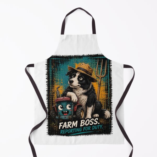 Item preview, Farm Boss Reporting For Duty Border Collie Farmer Dog Shirt designed and sold by PINK FREE.