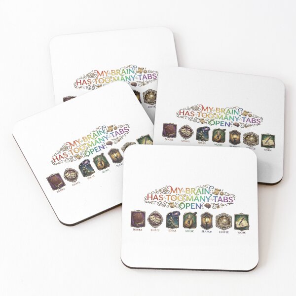 Item preview, My Brain Has Too Many Tabs Open - Vintage Academic Aesthetic designed and sold by MyTeePlace.