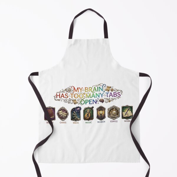 Item preview, My Brain Has Too Many Tabs Open - Vintage Academic Aesthetic designed and sold by MyTeePlace.