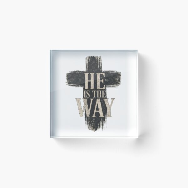 Item preview, He Is The Way Christian Cross Design designed and sold by Illustrated Faith.
