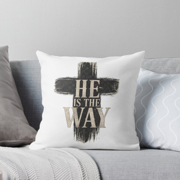 Item preview, He Is The Way Christian Cross Design designed and sold by Illustrated Faith.