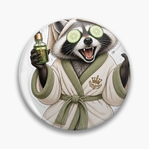Item preview, Feral But Moisturized Luxury Raccoon designed and sold by StickyGuys.