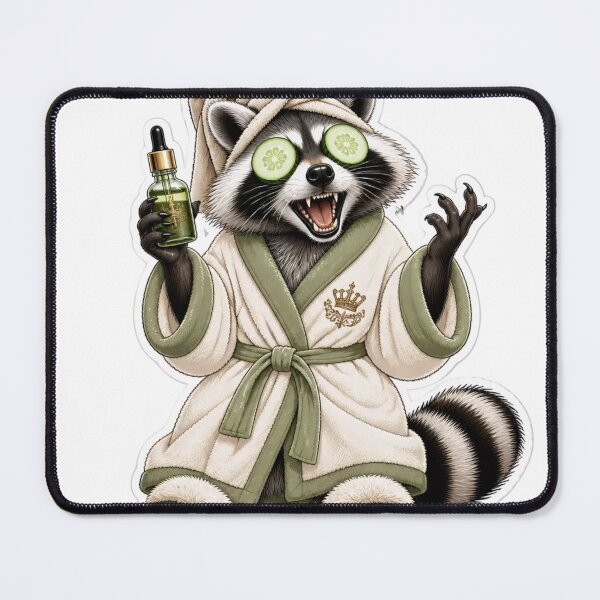 Item preview, Feral But Moisturized Luxury Raccoon designed and sold by StickyGuys.