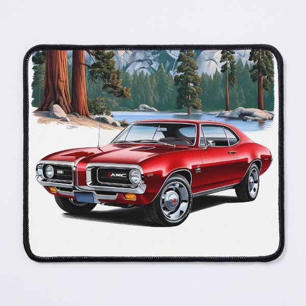 Item preview, American retro car poster with fantasy sports coupe red designed and sold by Museum Of Non-Existing Art.