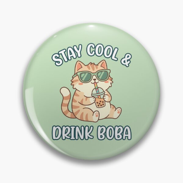 Item preview, Cute Cat Drinking Boba Tea designed and sold by Amir Faysal.