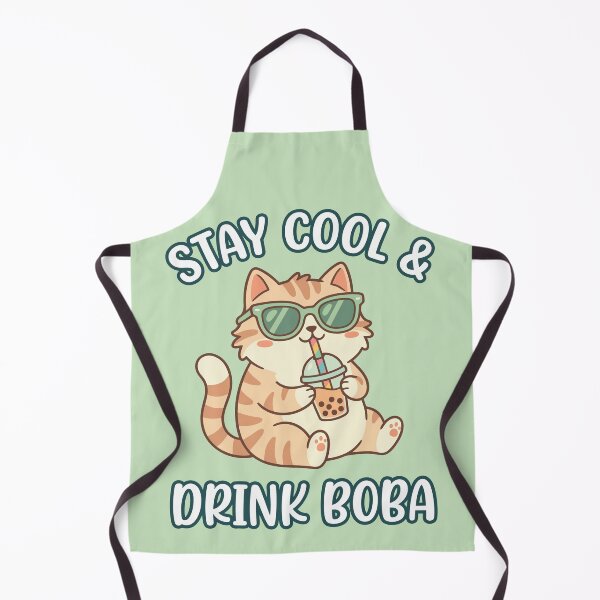 Item preview, Cute Cat Drinking Boba Tea designed and sold by Amir Faysal.