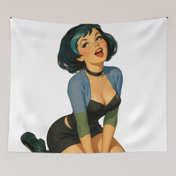 Item preview, Goth Beauty Pinup – Vintage Dark Glamour Illustration designed and sold by Cosplayvintage.