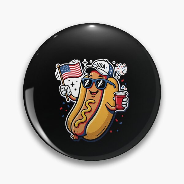 Item preview, USA Hotdog Independence Day American Celebration Patriot designed and sold by SofenArt.