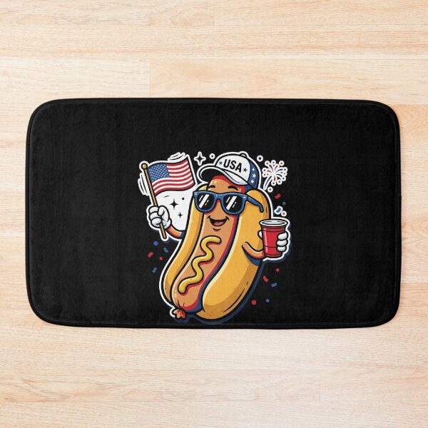 Item preview, USA Hotdog Independence Day American Celebration Patriot designed and sold by SofenArt.