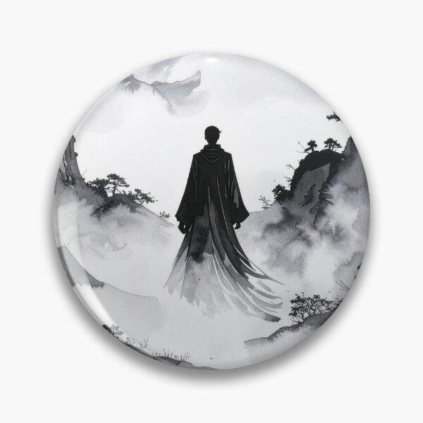 Item preview, Solitary Robed Traveler  Mountains designed and sold by BetweenForms.
