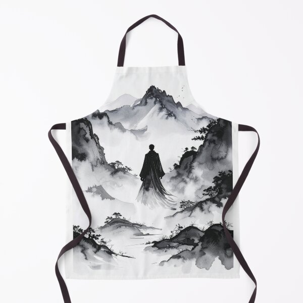 Item preview, Solitary Robed Traveler  Mountains designed and sold by BetweenForms.