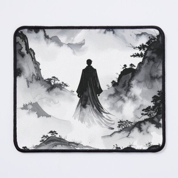 Item preview, Solitary Robed Traveler Mountains designed and sold by BetweenForms.