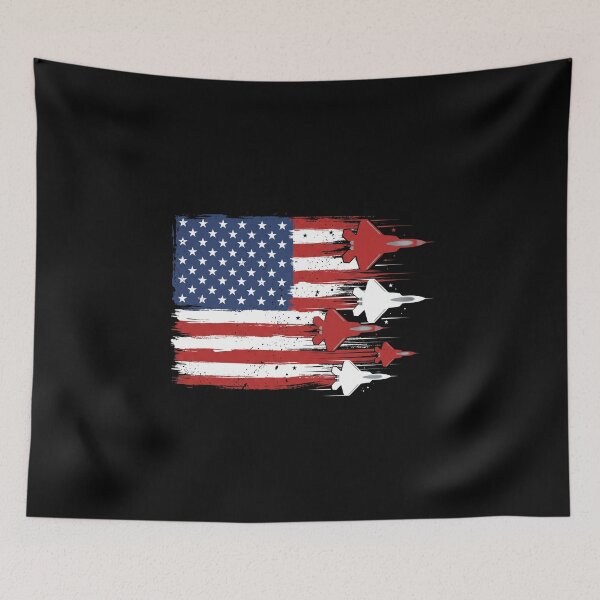 Item preview, American Flag Fighter Jet Patriotic Military Aviation designed and sold by SofenArt.