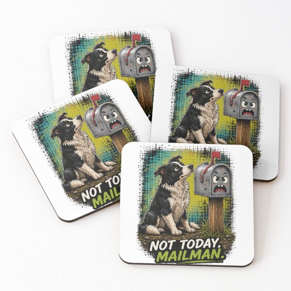 Item preview, Not Today Mailman Border Collie Funny Mail Carrier Dog Shirt designed and sold by PINK FREE.
