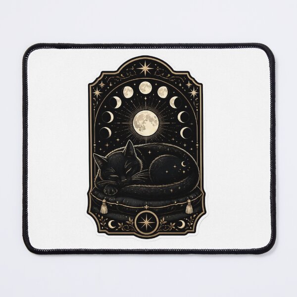 Item preview, Sleepy Black Cat Tarot Card designed and sold by StickyGuys.