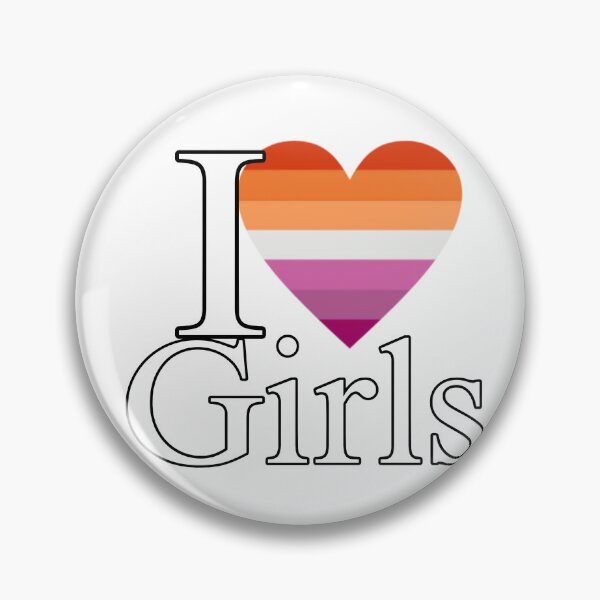 Item preview, I Heart Girls Lesbian Flag designed and sold by PopBubbleShop.