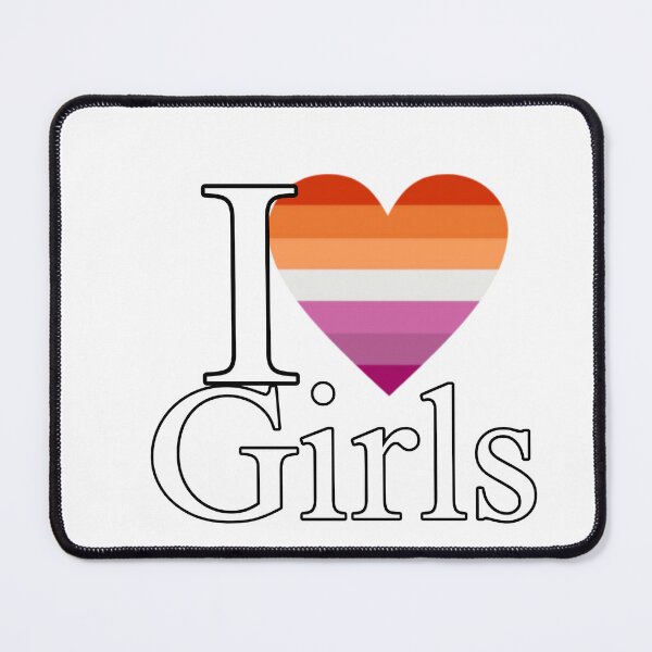 Item preview, I Heart Girls Lesbian Flag designed and sold by PopBubbleShop.