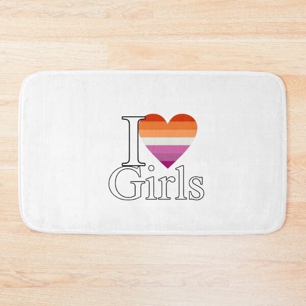Item preview, I Heart Girls Lesbian Flag designed and sold by PopBubbleShop.