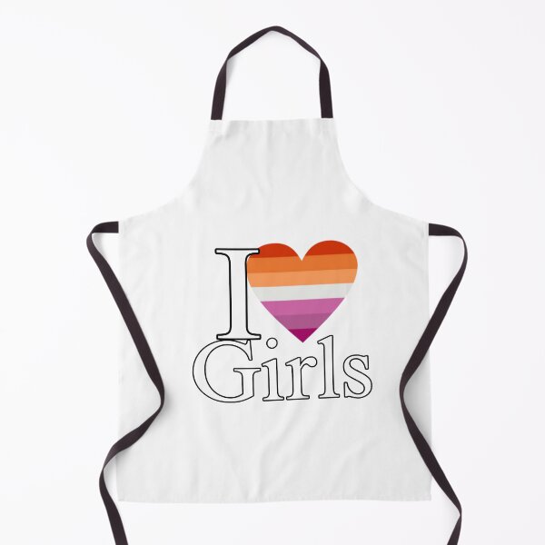 Item preview, I Heart Girls Lesbian Flag designed and sold by PopBubbleShop.
