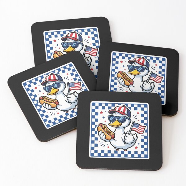 Item preview, Patriotic Duck American Flag Hot Dog Fourth Of July designed and sold by SofenArt.