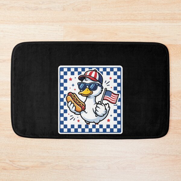 Item preview, Patriotic Duck American Flag Hot Dog Fourth Of July designed and sold by SofenArt.