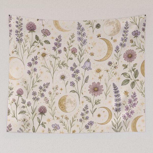 Item preview, Moon Phase Wildflower Garden Pattern designed and sold by StickyGuys.