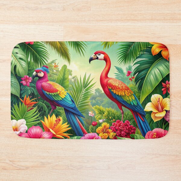 Item preview, Tropical Parrots – Colorful Jungle Art designed and sold by Sasas Design.