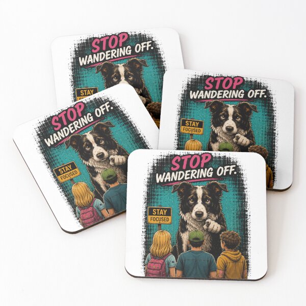 Item preview, Stop Wandering Off Border Collie Teacher Funny School Shirt designed and sold by PINK FREE.