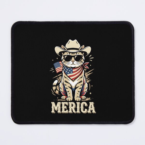 Item preview, Merica Cat Patriotic American Cowboy designed and sold by SofenArt.