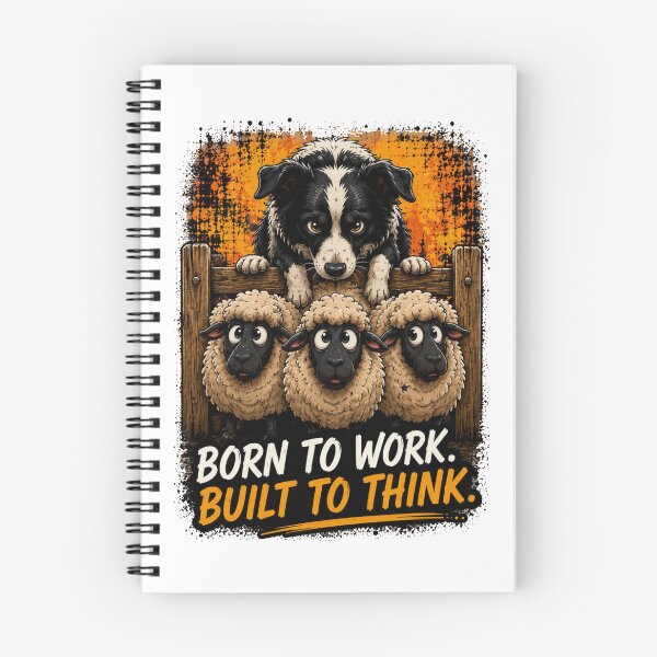 Item preview, Born To Work Built To Think Border Collie Herding Dog Shirt designed and sold by PINK FREE.